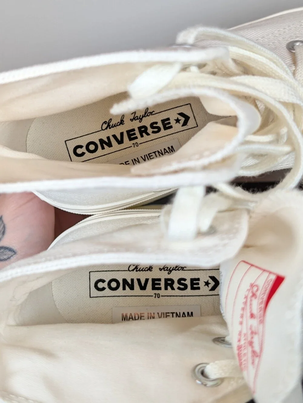 Converse Chuck 70 De Luxe Heel High Top Platform Sneakers Egret White Womens 7.5